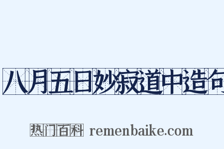 八月五日妙寂道中造句是什么意思的图片